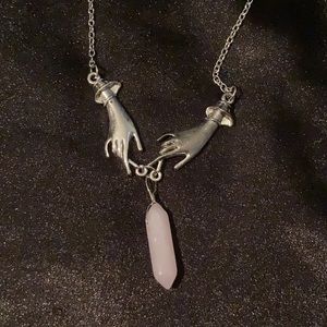 3/$20 Hand gothic witchy pendant necklace